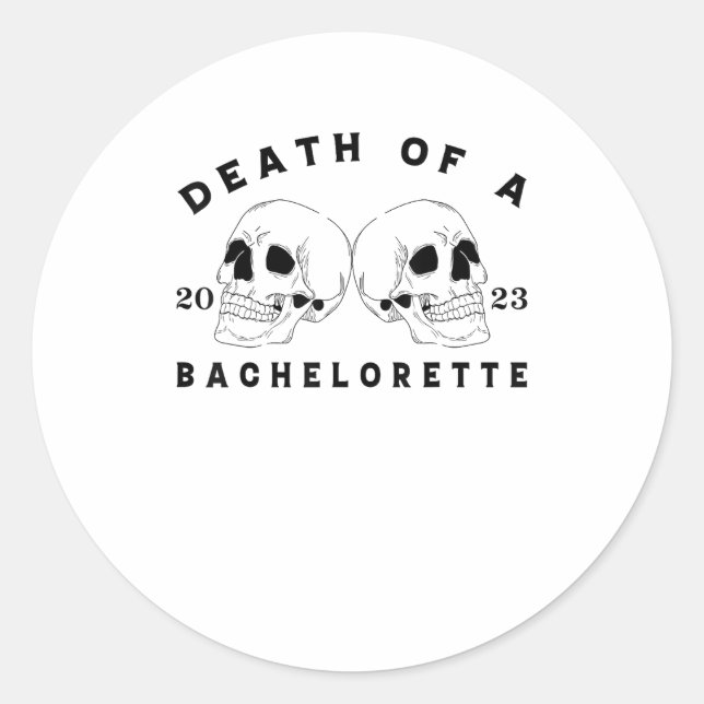 Halloween Till Death Do Us Party Death Of A Bachel Classic Round Sticker (Front)