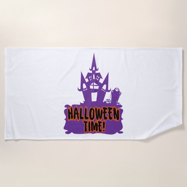 Halloween Time!   Beach Towel (Front)