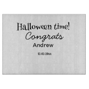 Halloween time congrats add name date year graduat cutting board