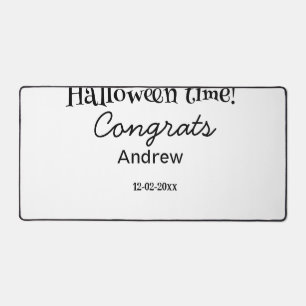 Halloween time congrats add name date year graduat desk mat