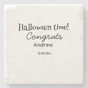 Halloween time congrats add name date year graduat stone coaster