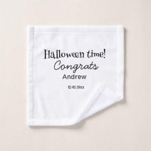 Halloween time congrats add name date year graduat wash cloth