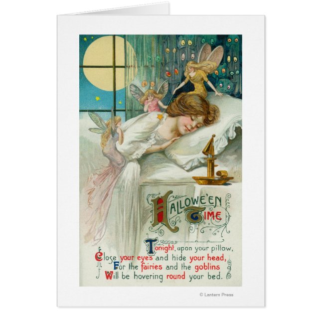 Halloween Time Fairies Around Sleeping Woman (Front)