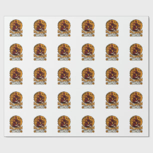 Halloween Time Haunted House Full Moon Pumpkins Wrapping Paper