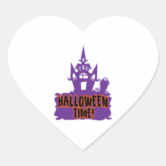 Halloween Time! Heart Sticker