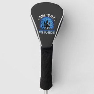 Halloween Time to Fly Witches Haunted Castle Golf Head Cover