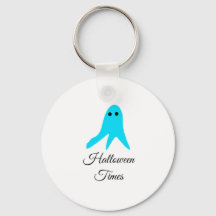 Halloween times blue ghost scribble hand-drawn fal