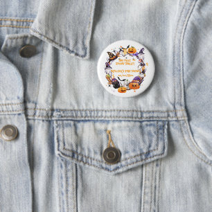 Halloween Tiny Feet, Spooky Sweet Baby Shower 6 Cm Round Badge