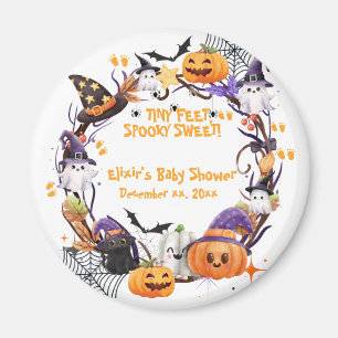 Halloween Tiny Feet, Spooky Sweet Baby Shower Magnet