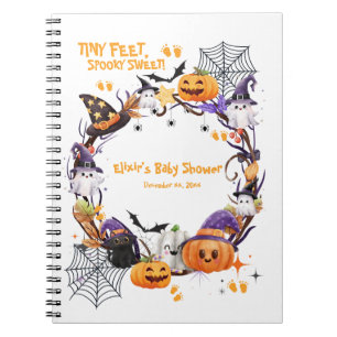 Halloween Tiny Feet, Spooky Sweet Baby Shower Notebook