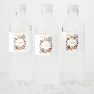 Halloween Tiny Feet, Spooky Sweet Baby Shower Water Bottle Label