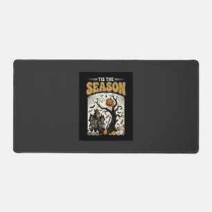 Halloween Tis The Season Haunted House Design_1 Desk Mat
