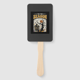 Halloween Tis The Season Haunted House Design_1 Hand Fan