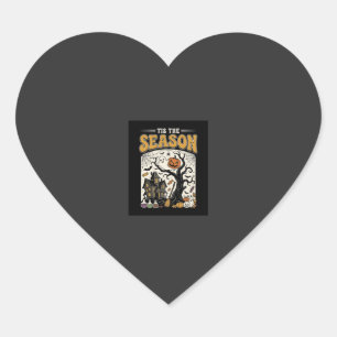 Halloween Tis The Season Haunted House Design_1 Heart Sticker