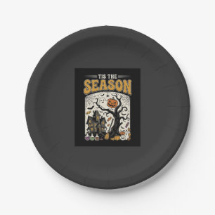 Halloween Tis The Season Haunted House Design_1 Paper Plate