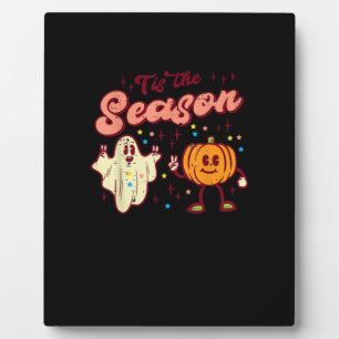Halloween Tis The Season Retro Costume Groovy Wome Plaque