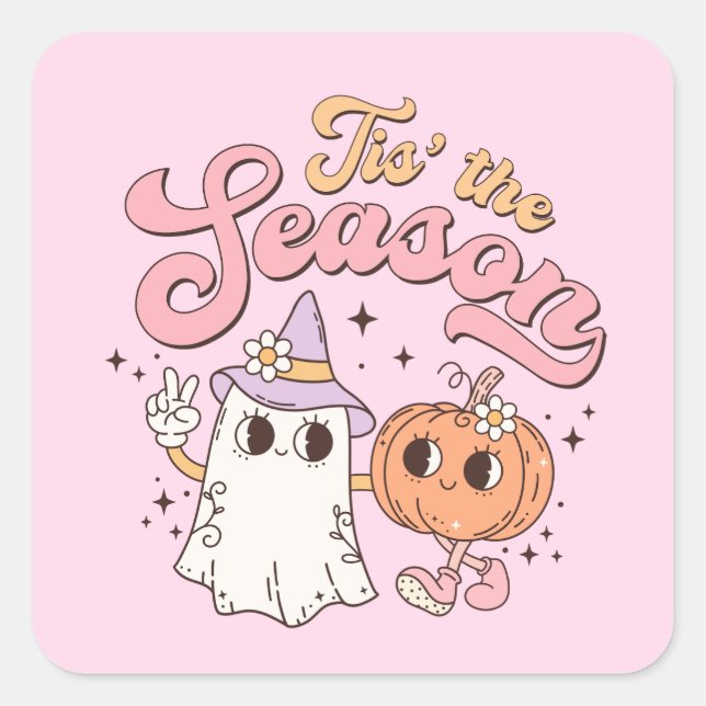 Halloween Tis the Season Square Sticker (Front)