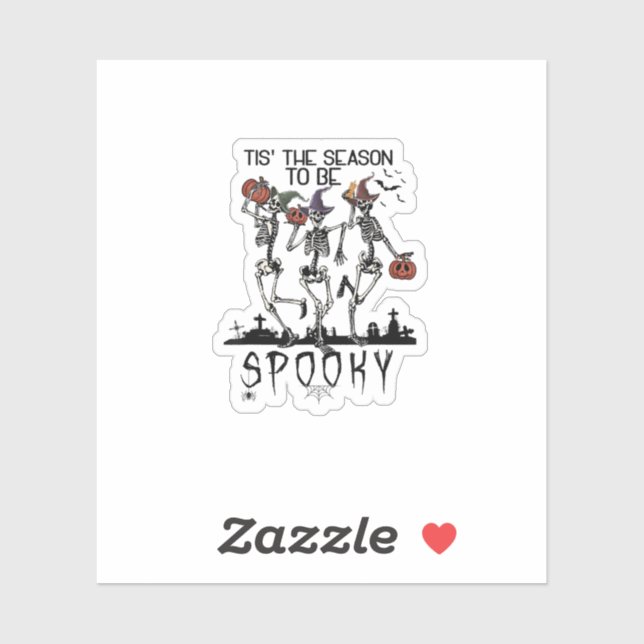 Halloween Tis The Season To Spooky Dancing Skeleto (Sheet)