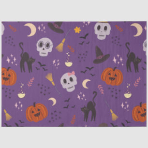 Halloween Tissue Paper – Cute Skulls, Pumpkins