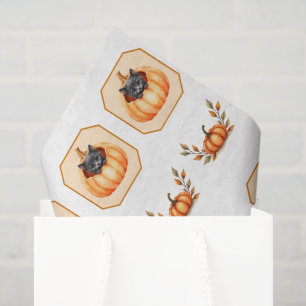 Halloween Tissue Paper "Kitty and Pumpkin"