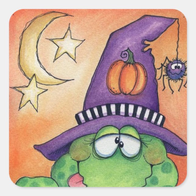 Halloween Toad Square Sticker (Front)