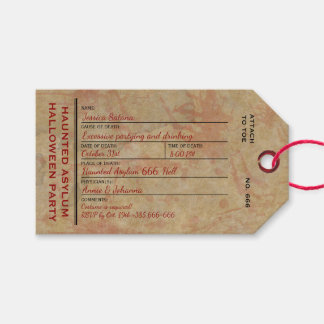 Halloween Toe Tag Haunted Asylum Party