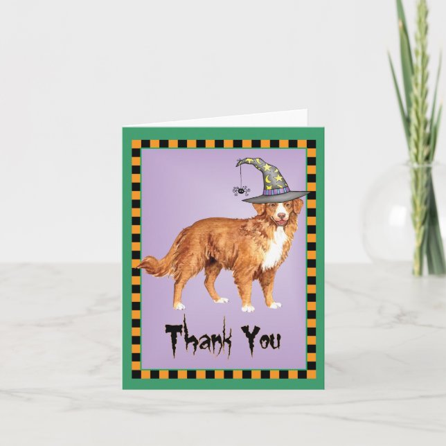 Halloween Toller Thank You Card (Front)