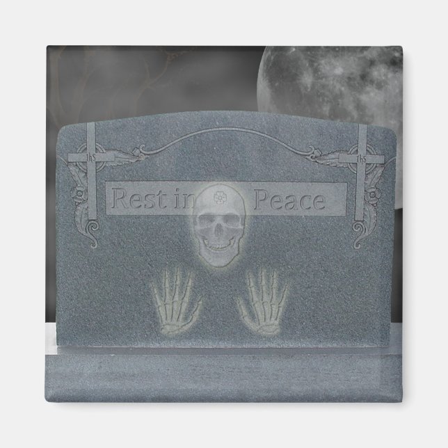 Halloween Tomb Stone Magnet (Front)