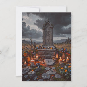 Halloween Tombstone Greeting Card
