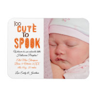 Halloween Too Cute To Spook Photo New Baby Girl