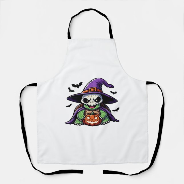 Halloween Tortoise Turtle Witch Hat Costume Spooky Apron (Front)