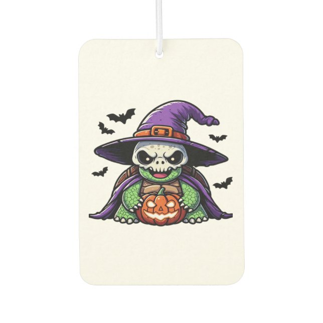 Halloween Tortoise Turtle Witch Hat Costume Spooky Car Air Freshener (Front)