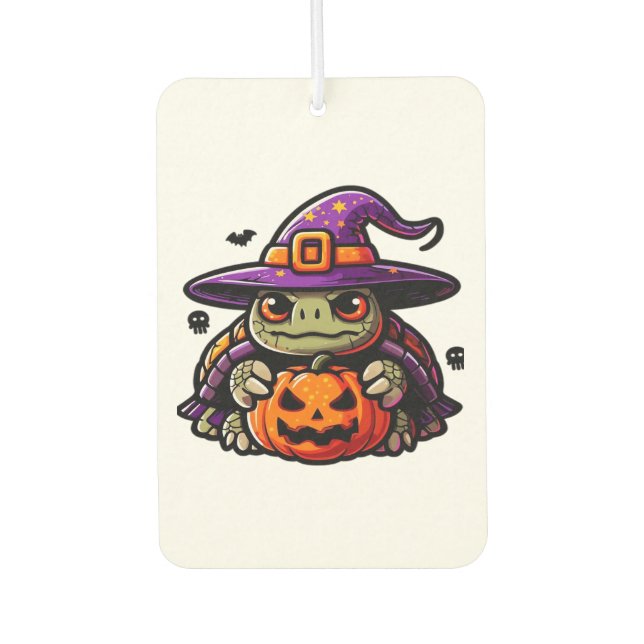 Halloween Tortoise Turtle Witch Hat Costume Spooky Car Air Freshener (Front)