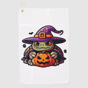 Halloween Tortoise Turtle Witch Hat Costume Spooky Golf Towel