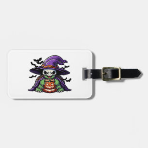 Halloween Tortoise Turtle Witch Hat Costume Spooky Luggage Tag