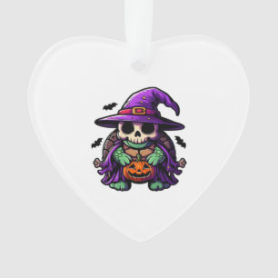 Halloween Tortoise Turtle Witch Hat Costume Spooky Ornament