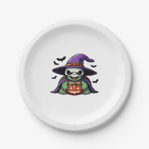 Halloween Tortoise Turtle Witch Hat Costume Spooky Paper Plate
