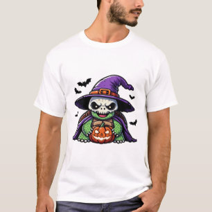Halloween Tortoise Turtle Witch Hat Costume Spooky T-Shirt