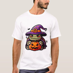 Halloween Tortoise Turtle Witch Hat Costume Spooky T-Shirt