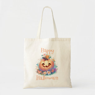 Halloween Tote Bag Cute Pumpkin Happy Halloween