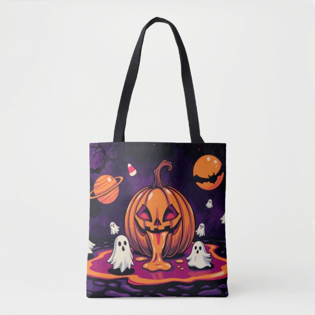 Halloween Tote Bag - Friendly Trick-or-Treat Bag (Front)