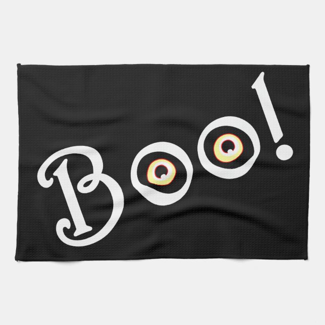 Halloween Towel Spooky BOO Halloween Tea Towels (Horizontal)