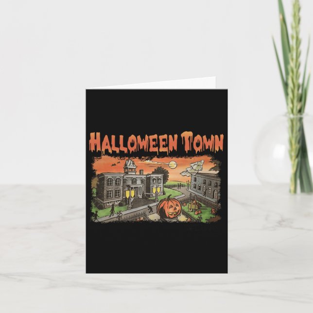 Halloween Town Est 1998 Halloween Party Cute Hallo Card (Front)