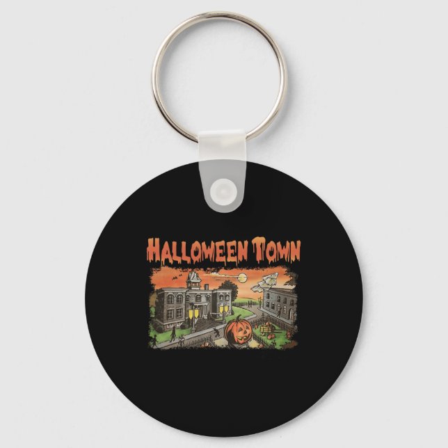Halloween Town Est 1998 Halloween Party Cute Hallo Key Ring (Front)