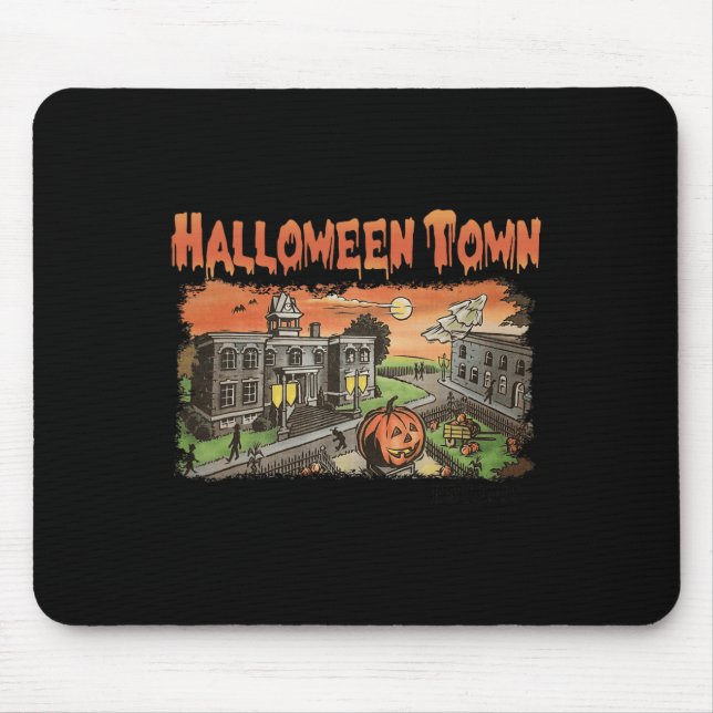 Halloween Town Est 1998 Halloween Party Cute Hallo Mouse Mat (Front)