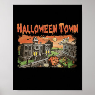 Halloween Town EST 1998 Halloween Party Cute Hallo Poster