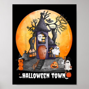 Halloween Town Party Cute Halloween Poster