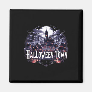 Halloween Town Skeleton Ghost Pumpkin Halloween To Magnet