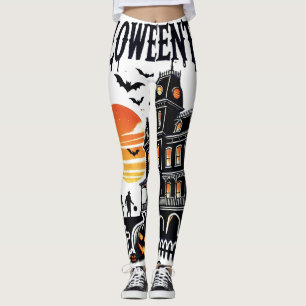 Halloween Town Spooky Scene Leggings