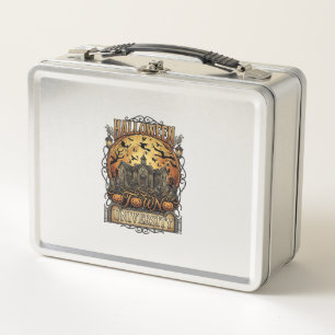 Halloween Town University Haunted Mansion Spooky C Metal Lunch Box